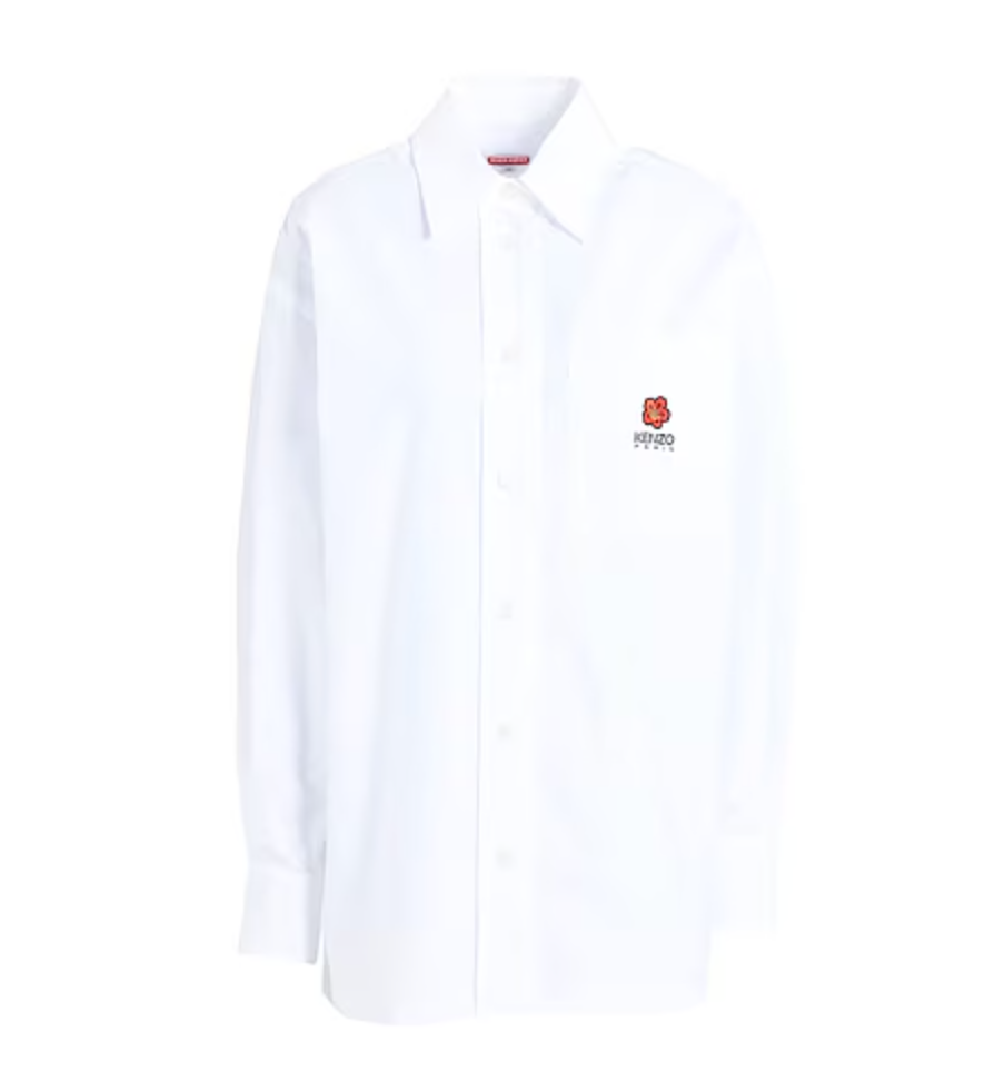 Kenzo Paris White Button-Up Blouse