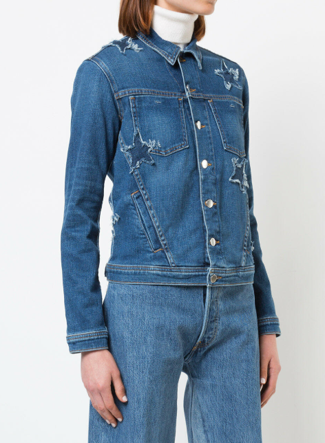 L'Agence Celine Star Slim Fit Jean Jacket