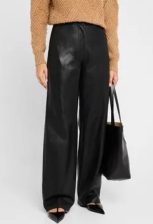 MAX MARA zante wide-leg nappa leather pants, 10