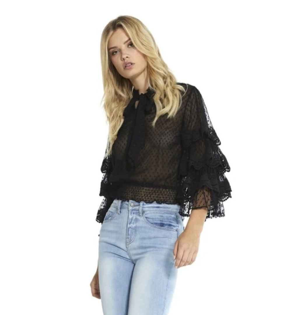 Misa Los Angels Gildah Top in Black