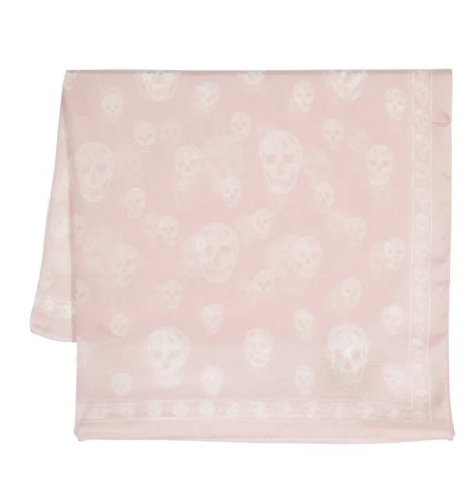 Alexander McQueen skull-print silk scarf