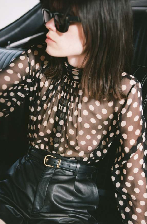 Nili Lotan Polka Dot Remie Blouse