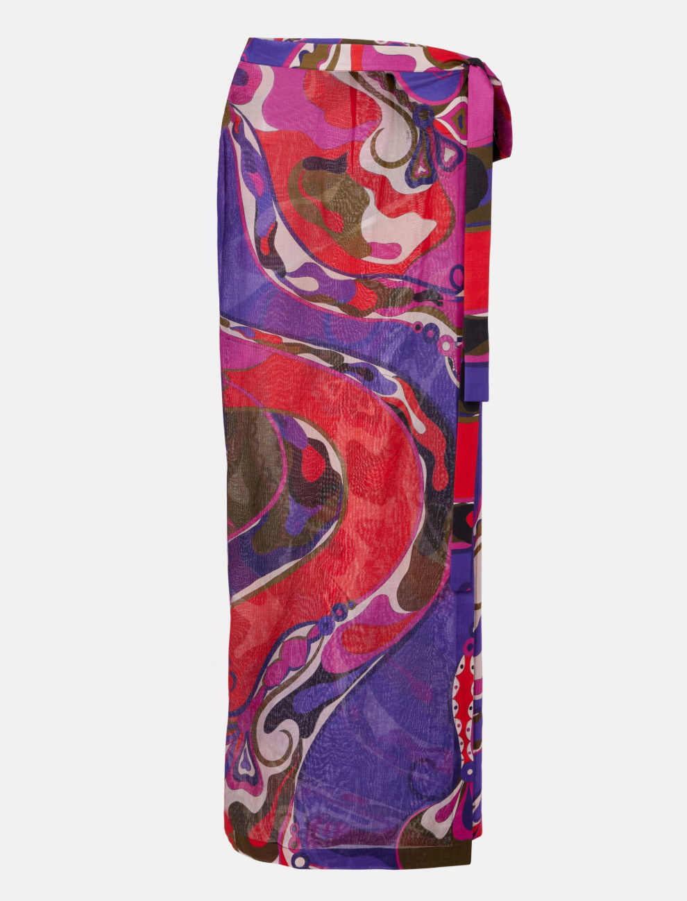 Pucci Orchidee cotton wrap skirt
