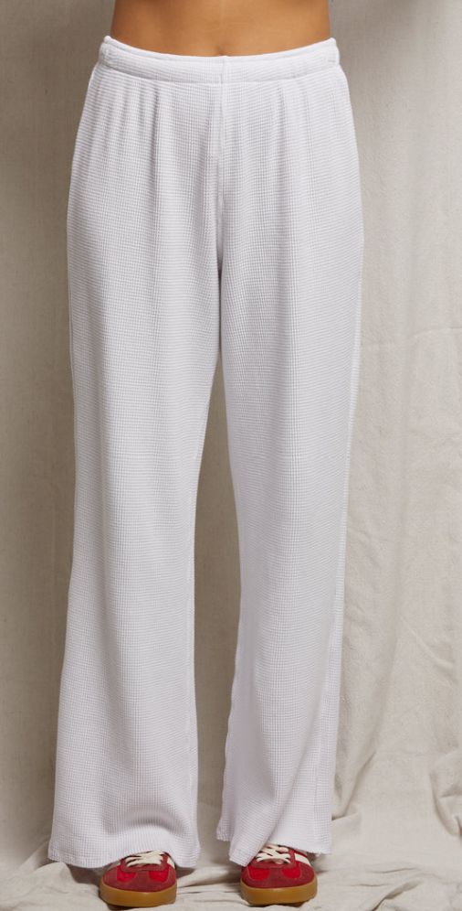 perfectwhitetee waffle shane full length waffle pant