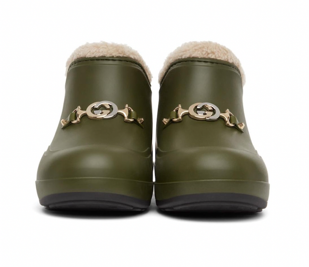 Gucci Shearling Lined Rubber Ankle Boots