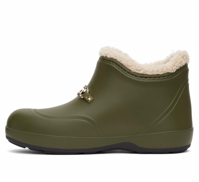 Gucci Shearling Lined Rubber Ankle Boots