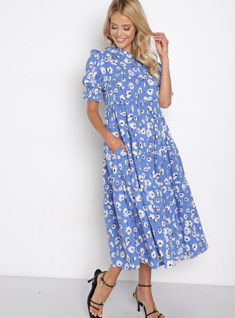 EN SAISON Floral Print Midi Dress