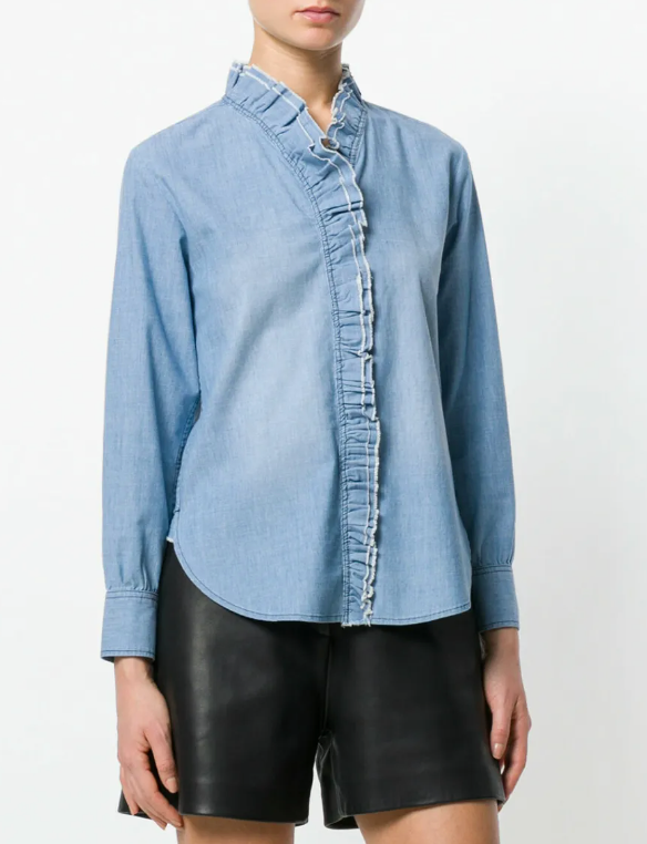 Isabel Marant Denim Frill Top