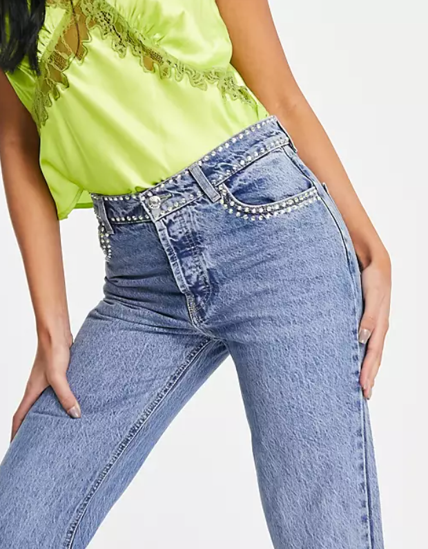 ASOS jeans with crystal studs