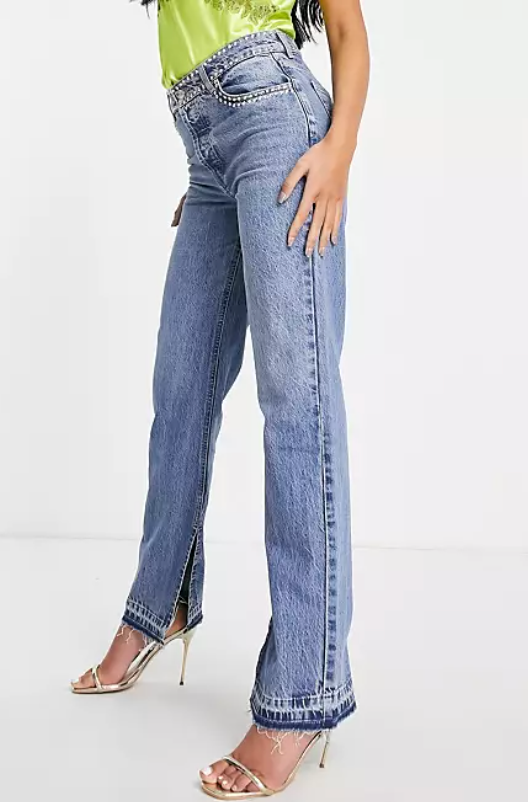ASOS jeans with crystal studs