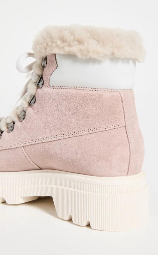 VIOLE BLANCHE pink fur boots