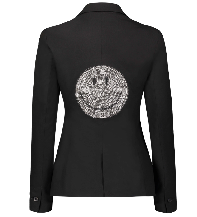 HIPCHICK COUTURE blazer with happy face on back