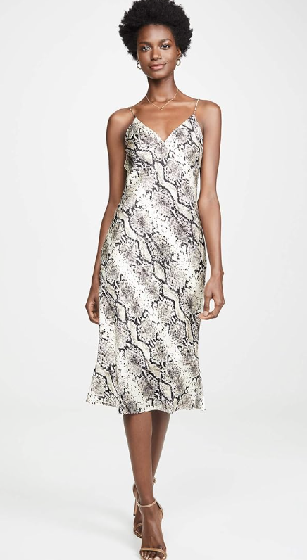 CAMI NYC snake print slip dress