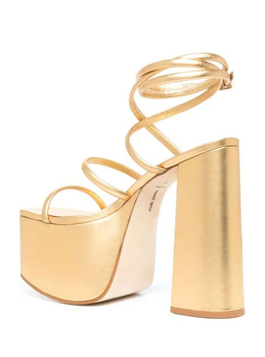 CULT GAIA Hyte 165mm platform sandals in gold