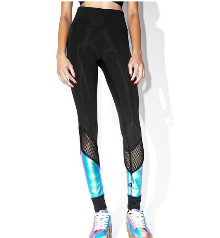 Terez Oil Slick Metallic Leggings