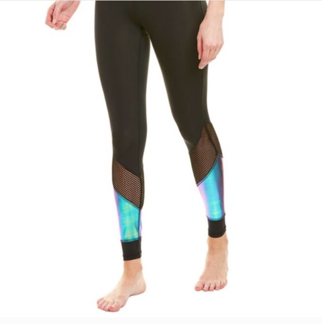 Terez Oil Slick Metallic Leggings