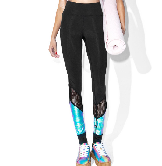 Terez Oil Slick Metallic Leggings