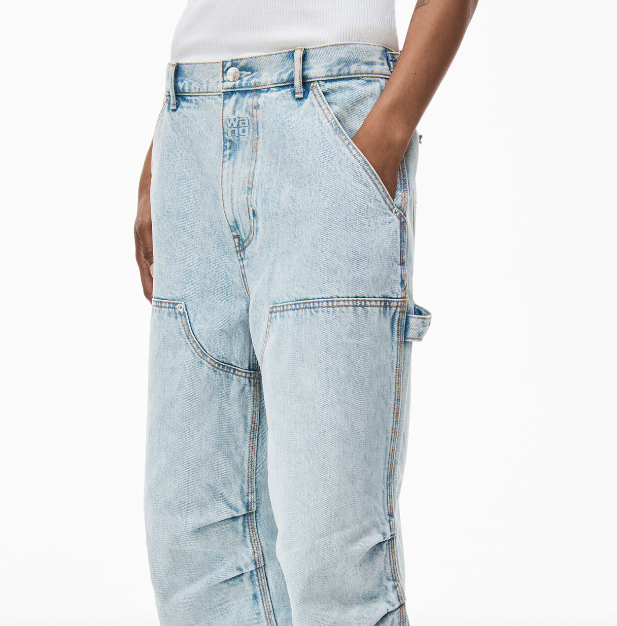 ALEXANDER WANG - double front carpenter pant in denim