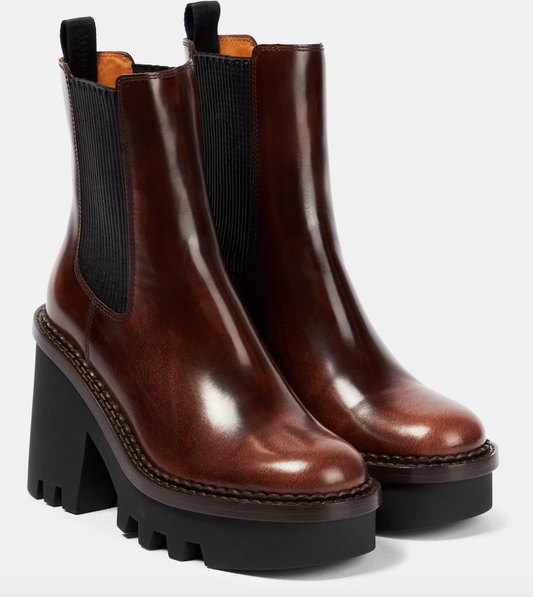 CHLOÉ owena leather chelsea boots