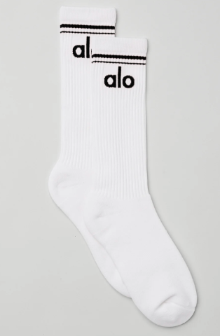 ALO- socks white and black NWT