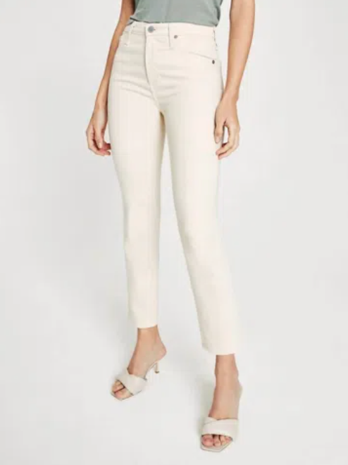 AG ISABELLE HIGH-RISE STRAIGHT CROP IN CREAM