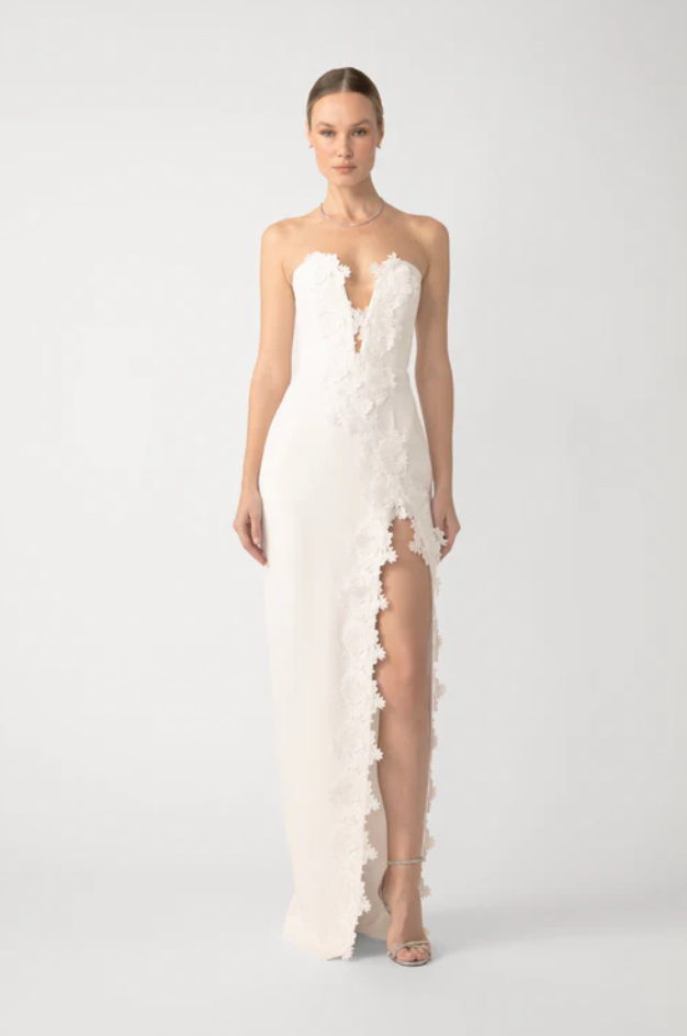 White SAU LEE florence strapless gown, 2