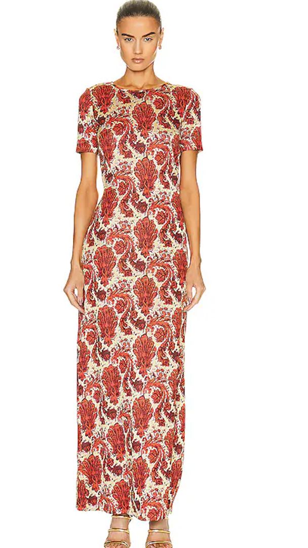 PACO RABANNE floral print maxi dress