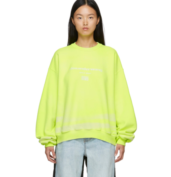 ALEXANDER WANG NWT neon yellow sweatshirt