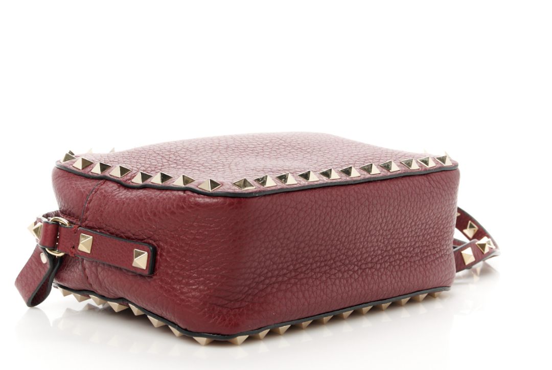 VALENTINO rockstud burgundy crossbody bag