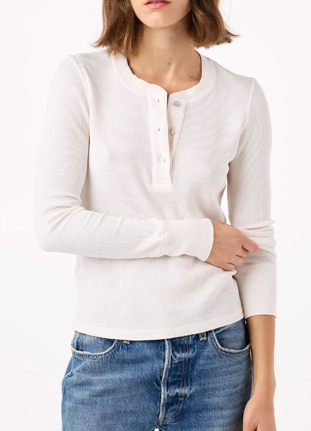 AMO Oat Waffle Henley Longsleeve Shirt
