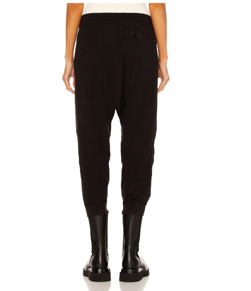 R13 Black Harem Sweatpant w/ Animal Print Jaw Strings