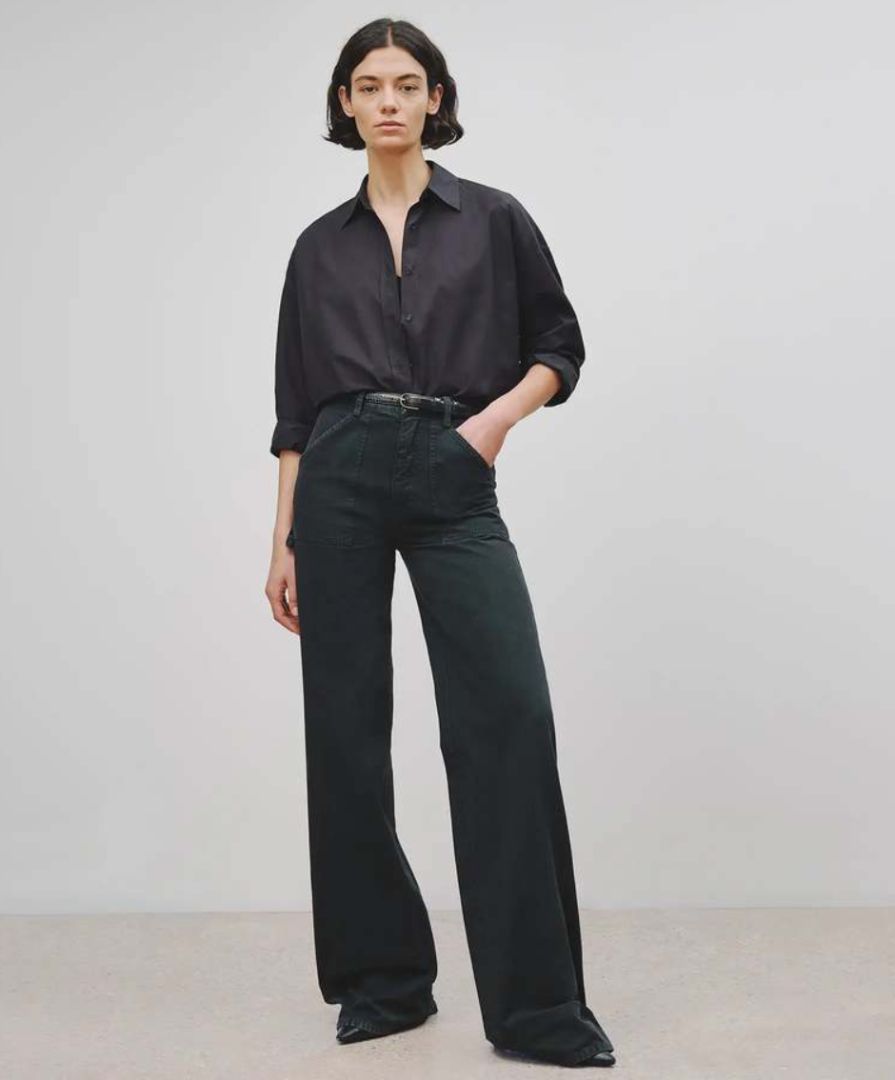 NILI LOTAN QUENTIN PANT CARBON