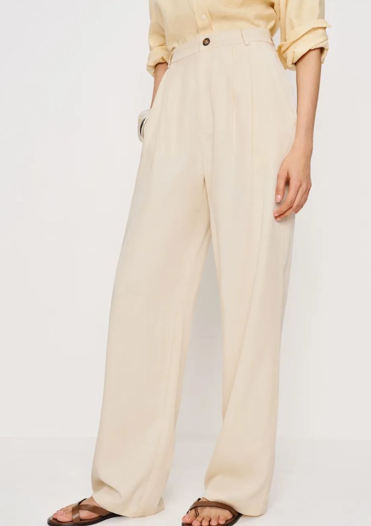 REFORMATION NWT mason cropped linen pants in oatmeal