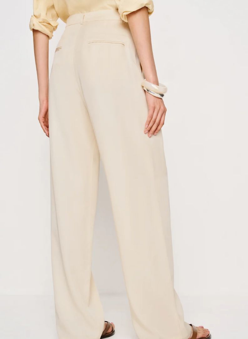 REFORMATION NWT mason cropped linen pants in oatmeal