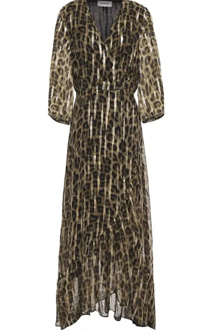 BA&SH Robe Jisy dress in leopard NWT