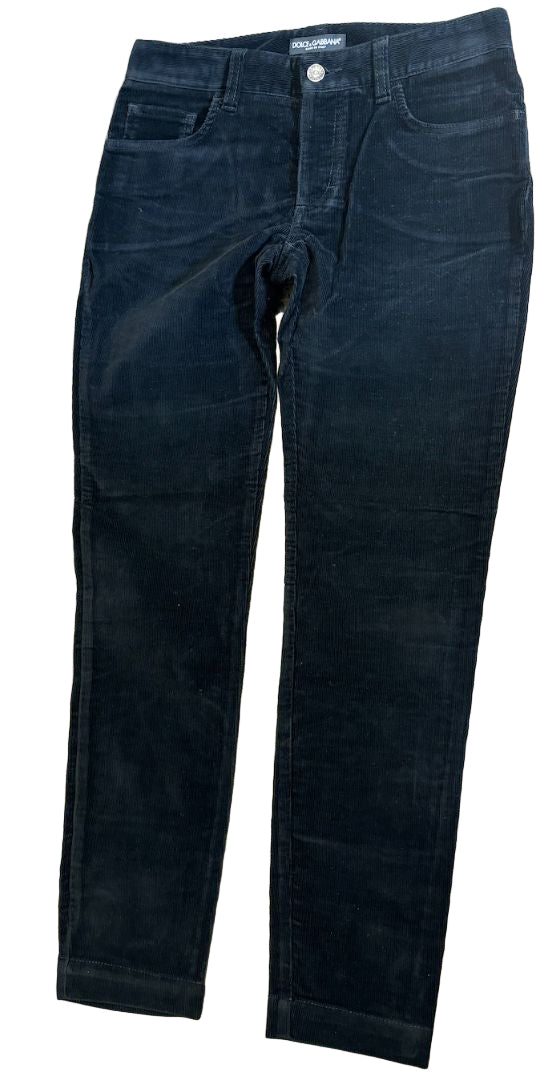 DOLCE & GABBANA black cord trousers