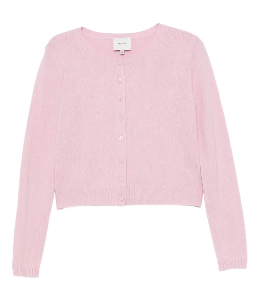 REFORMATION light pink cashmere cardigan