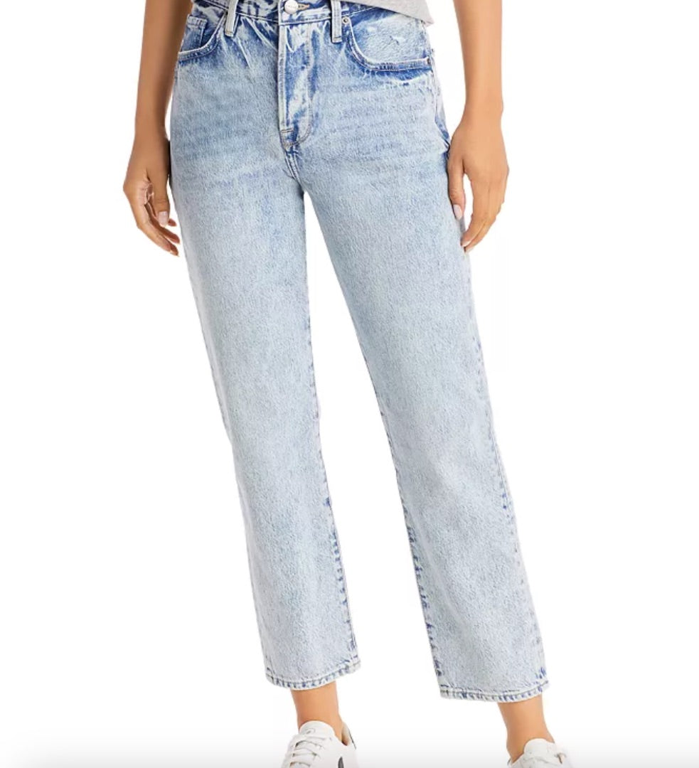 FRAME le high straight jeans