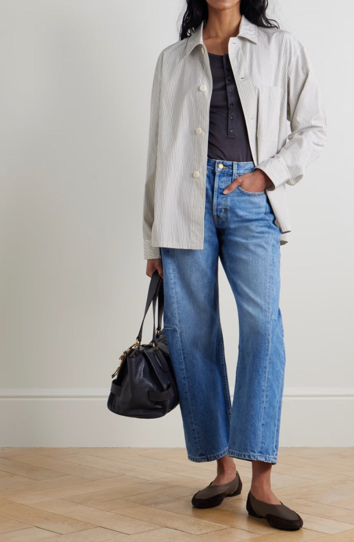 B SIDES barrell jeans, medium blue wash