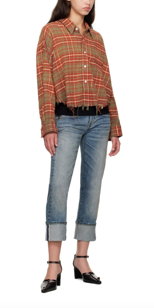 R13 "boy straight with cuff" jeans