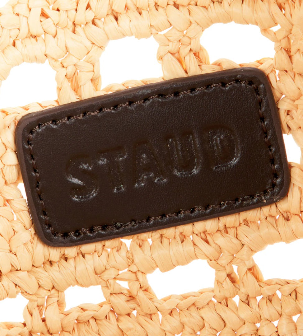 Staud Raffia Crochet Shoulder Bag NWT