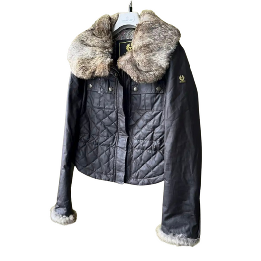 Belstaff Wax Jacket with removeable fur collar and cuffs