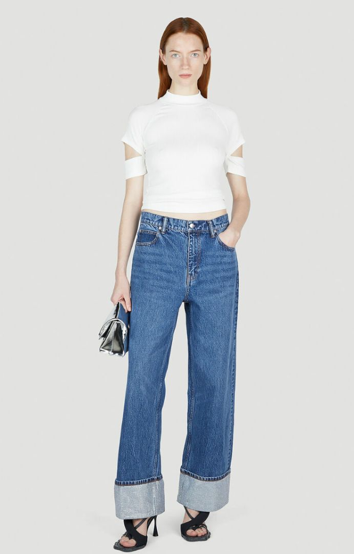 Alexander Wang - Crystal Cuff Jeans