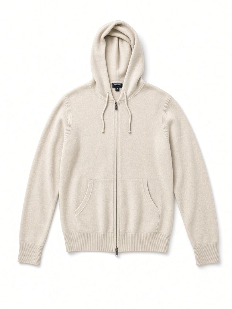Todd Snyder 100% Cashmere Zip Up Hooded Sweater