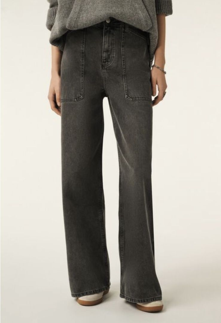 BA&SH Charcoal Wide Leg Jeans