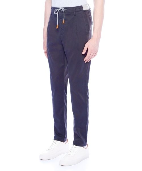 Eleventy Blue Pant with Grey Drawstring Waist