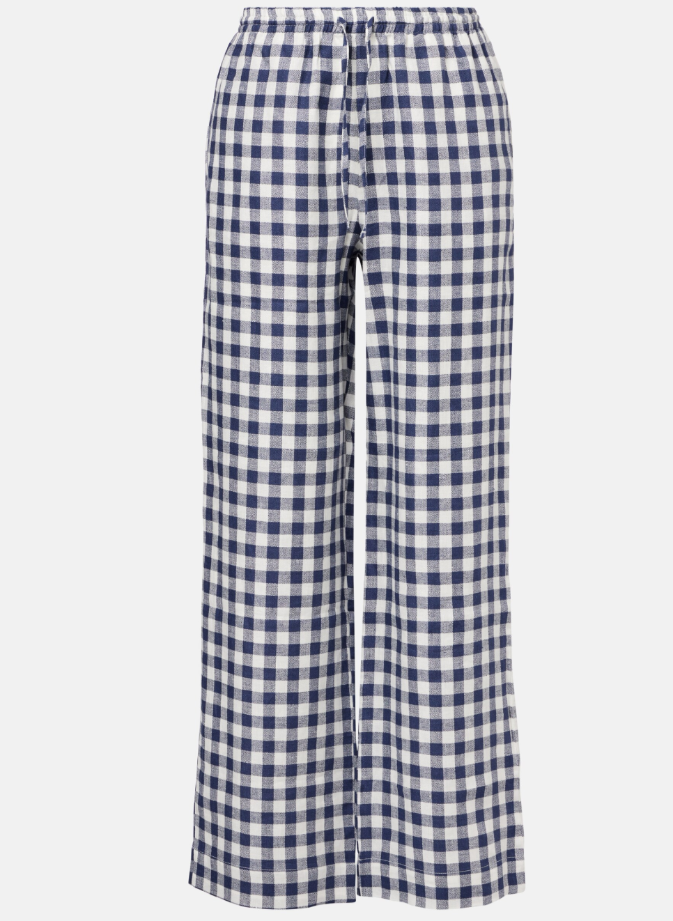 Asceno Aurelia gingham linen wide-leg pants