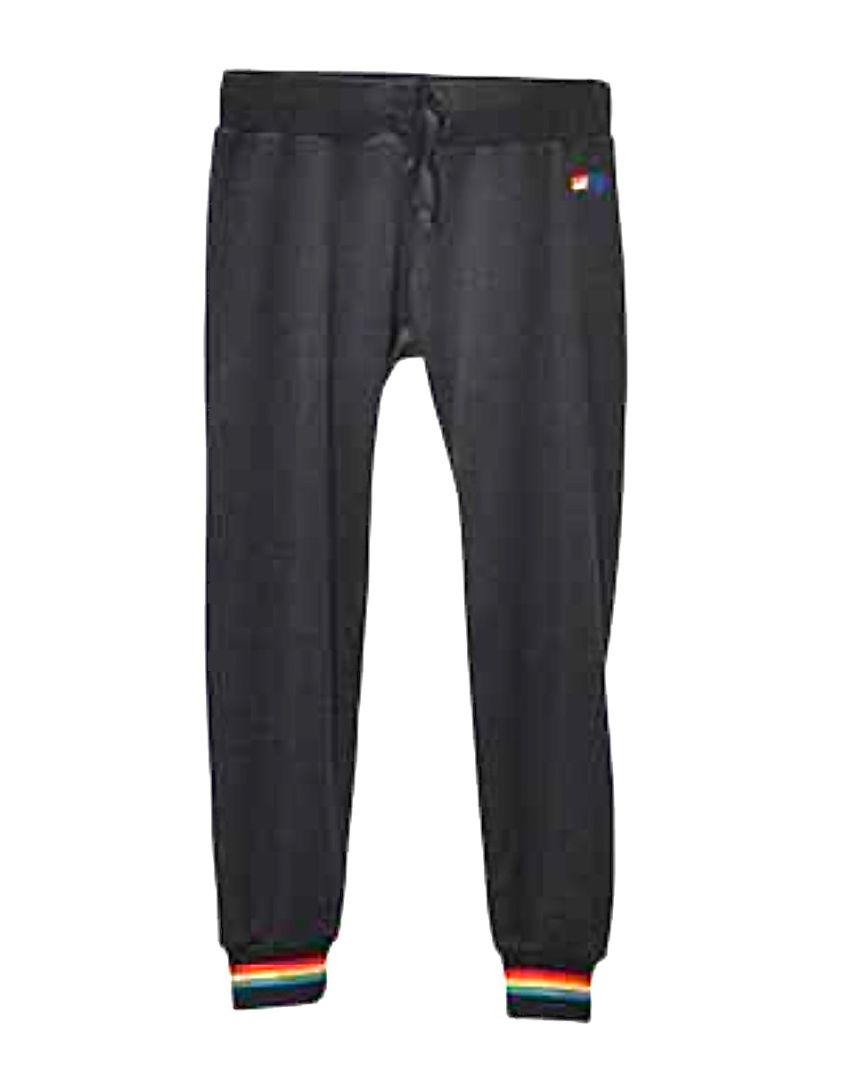 Aviator Nation Matching Set, Hoodie and Sweatpants with Rainbow Stripe
