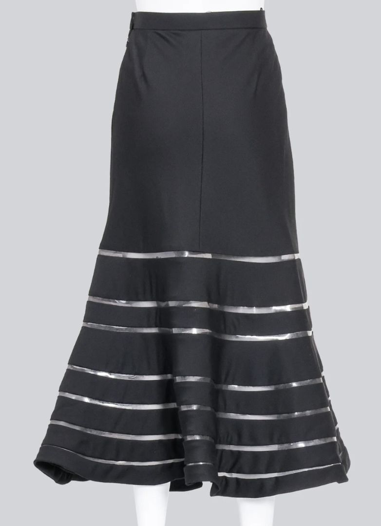 Junya Watanabe Wool Skirt with Clear Stripes