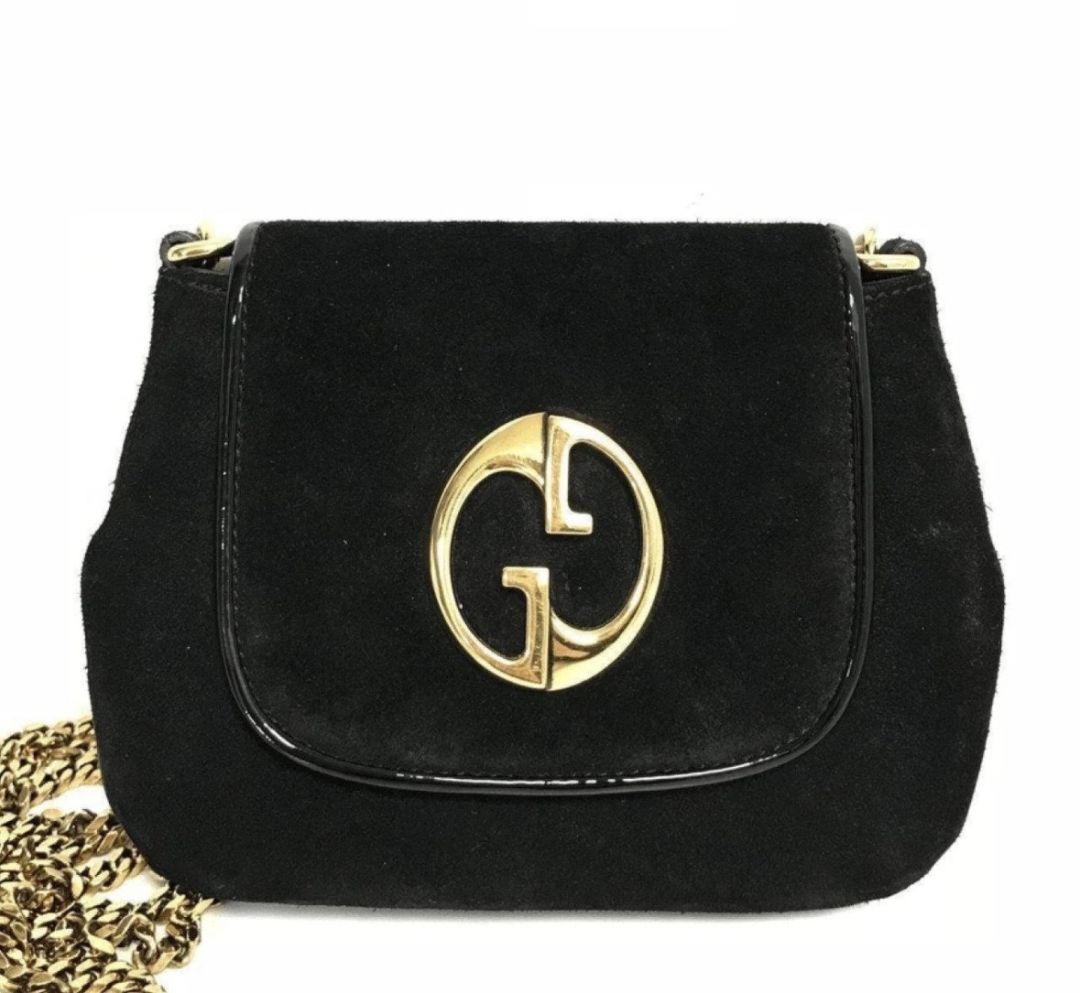 Gucci 1973 Suede Crossbody Bag